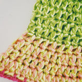 1 OF 1 Green, Pink Crochet Hat