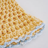 1 OF 1 Yellow and Blue Crochet Hat