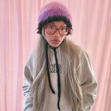 1 OF 1 Pink, Purple and Black Bonnet