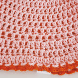 1 OF 1 Pink and Orange Crochet Hat
