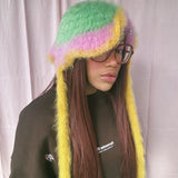 1 OF 1 Green, Pink and Yellow Floppy Bonnet