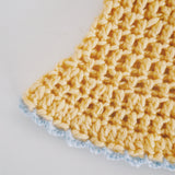 1 OF 1 Yellow and Blue Crochet Hat