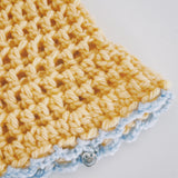 1 OF 1 Yellow and Blue Crochet Hat