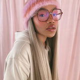 1 OF 1 Orange and Pink crochet Hat