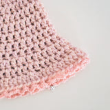 1 OF 1 Pink Merino Crochet Hat