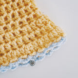 1 OF 1 Yellow and Blue Crochet Hat