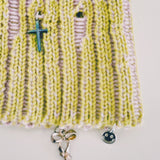 1 OF 1 Pink and Green Cat ears Knit Hat