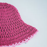 1 OF 1 Cherry and Pink Crochet Hat