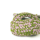 Mini Curvy Arch Bag with Shoulder Strap- Green Peach