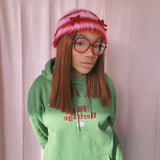 1 OF 1 Pink and Red Crochet Hat