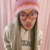 1 OF 1 Orange and Pink crochet Hat