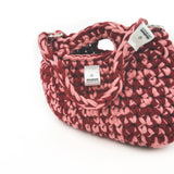 Large Curvy Arch Bag with Shoulder Strap- Berry