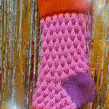 Pink, Orange Christmas Stocking