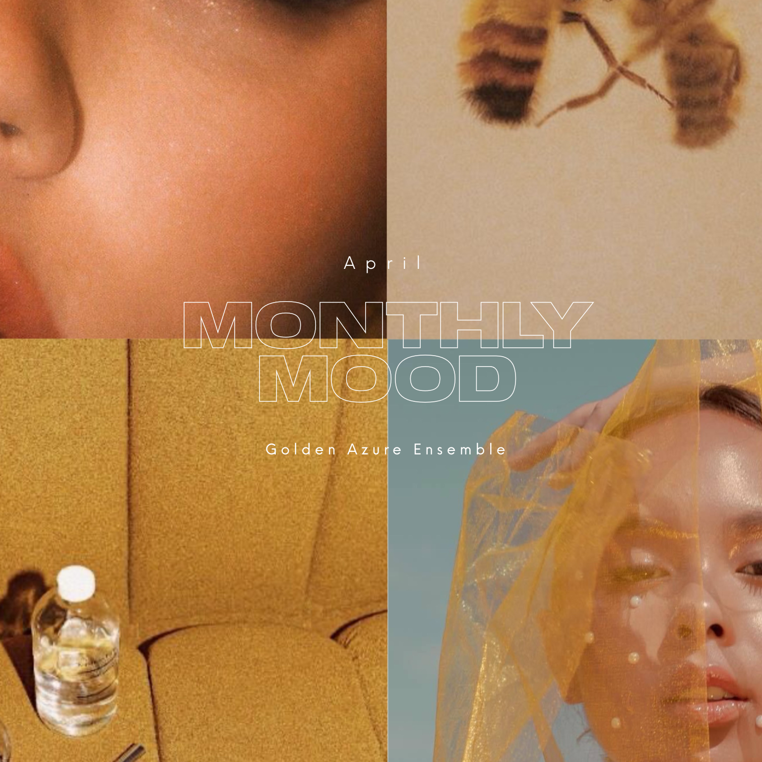 April Monthly Mood: Golden Azure Ensemble
