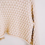 Ivory Bee Bubble Knit Jacket