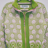 Susannah, Smiley and Friend Cardigan with Zipper: Green