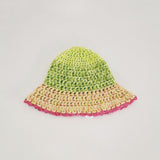 Green, Pink Crochet Hat