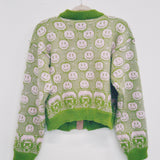 Susannah, Smiley and Friend Cardigan with Zipper: Green