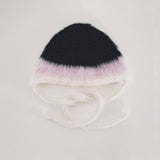 Black, Pink and Ivory Bonnet