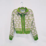 Susannah, Smiley and Friend Cardigan with Zipper: Green