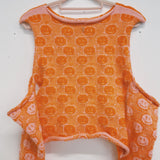 Orange and Pink Cold Shoulder Jumper