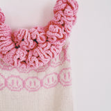 Pink and White Smiley Tube Strap Dress