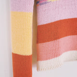 Pink Ribbed Multicoloured Smiley Jumper