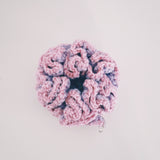 Purple, Pink metallic Crochet hair Scrunchies