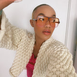 (Brand New & Discontinuing) Ivory Bee Bubble Knit Jacket - READY TO SHIP