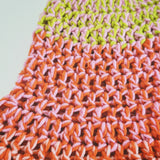 Green, Pink and Orange Crochet Hat