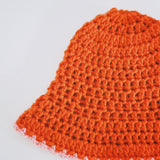 Orange and Pink Crochet Hat