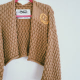 Brown Bee Bubble Knit Jacket