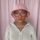 Pink and Orange Crochet Hat