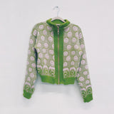 Susannah, Smiley and Friend Cardigan with Zipper: Green