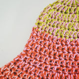 Green, Pink and Orange Crochet Hat