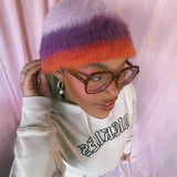 (1 Of 1) Pink, Purple and Orange Hat - READY TO SHIP