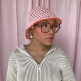 Pink and Orange Crochet Hat