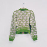 Susannah, Smiley and Friend Cardigan with Zipper: Green