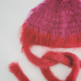 Purple and Red Crochet Bonnet