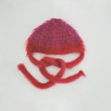 Purple and Red Crochet Bonnet