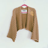 Brown Bee Bubble Knit Jacket