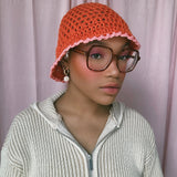 Orange and Pink Crochet Hat