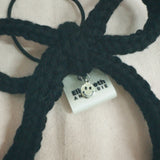 (Medium Size) Black knitted Bow hair accessories - MADE TO ORDER