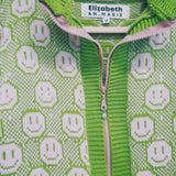 Susannah, Smiley and Friend Cardigan with Zipper: Green