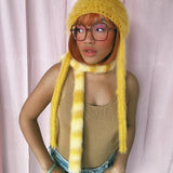(1 Of 1) Yellow skinny Scarf - READY TO SHIP