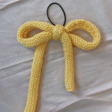 (Large Size & Sample) Yellow knitted Bow hair accessories - READY TO SHIP