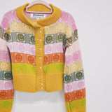 Multicolour Checkerboard Smiley Cardigan