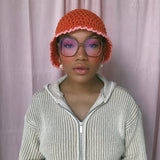 Orange and Pink Crochet Hat