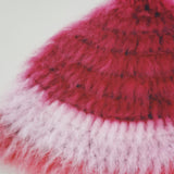 Pink and Red Crochet Hat