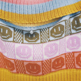 Multicolour Checkerboard Smiley Mini Skirt